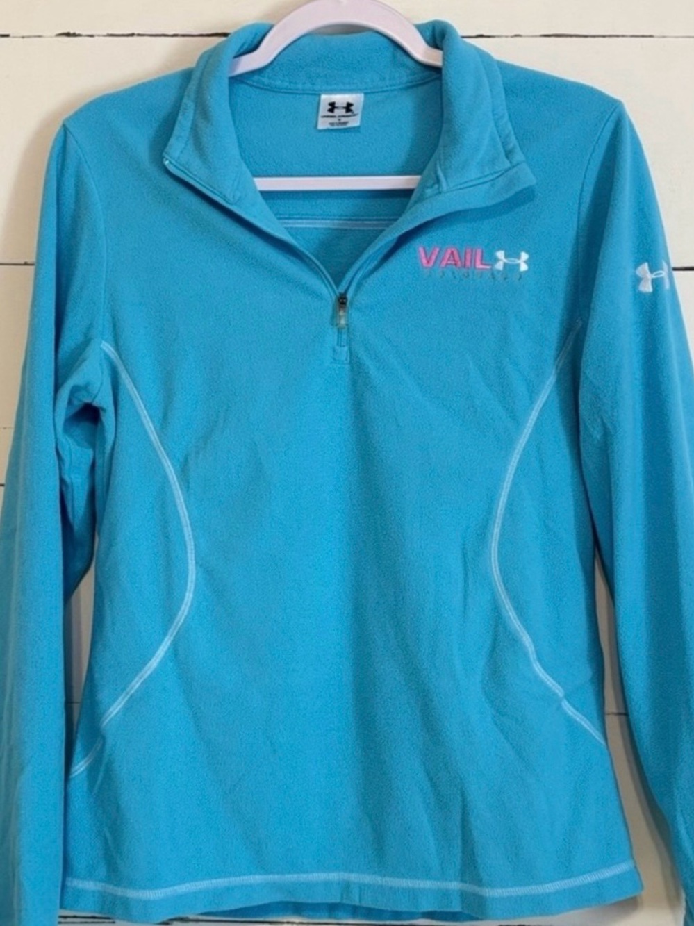 Under Armour Vail Colorado Blue Fleece 1/4 Zip Pullover Women’s M NWOT